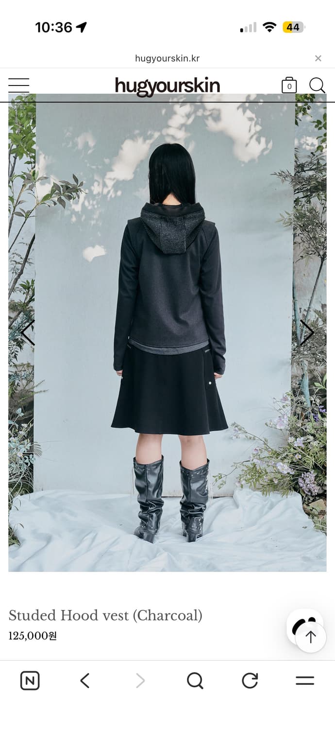 허그유어스킨 studed hood vest 스터디드 후드 베스트 조끼 상품이미지3