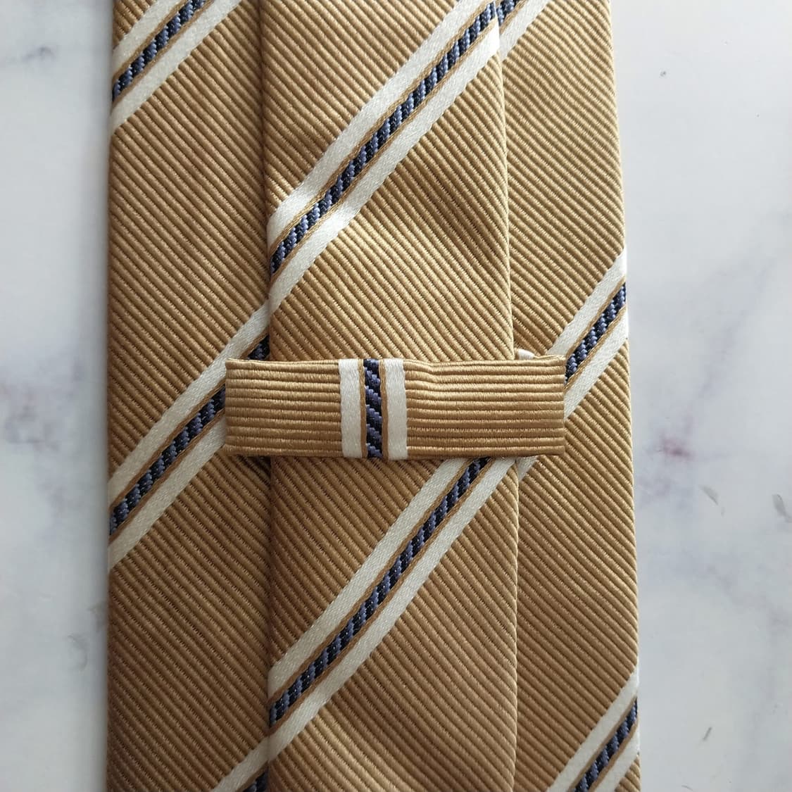 에르메네질도 제냐 브라운 스트라이프 넥타이 9.6cm A등급 K2152
 상품이미지7