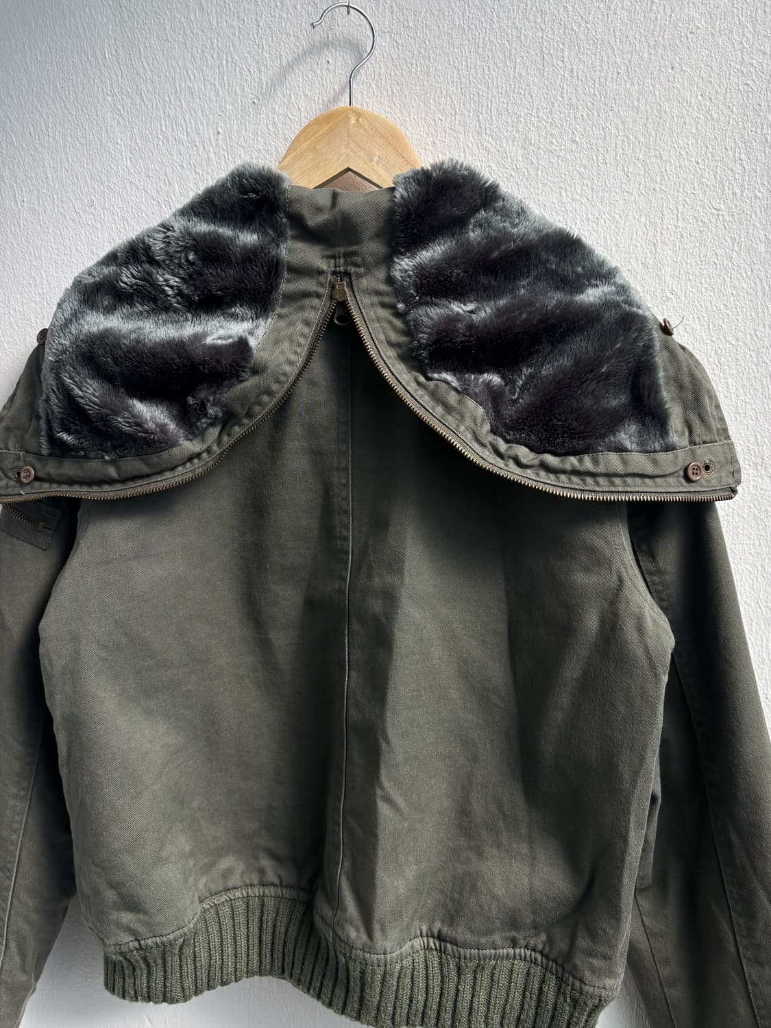 Vintage Khaki Fur Hood Jacket  상품이미지7