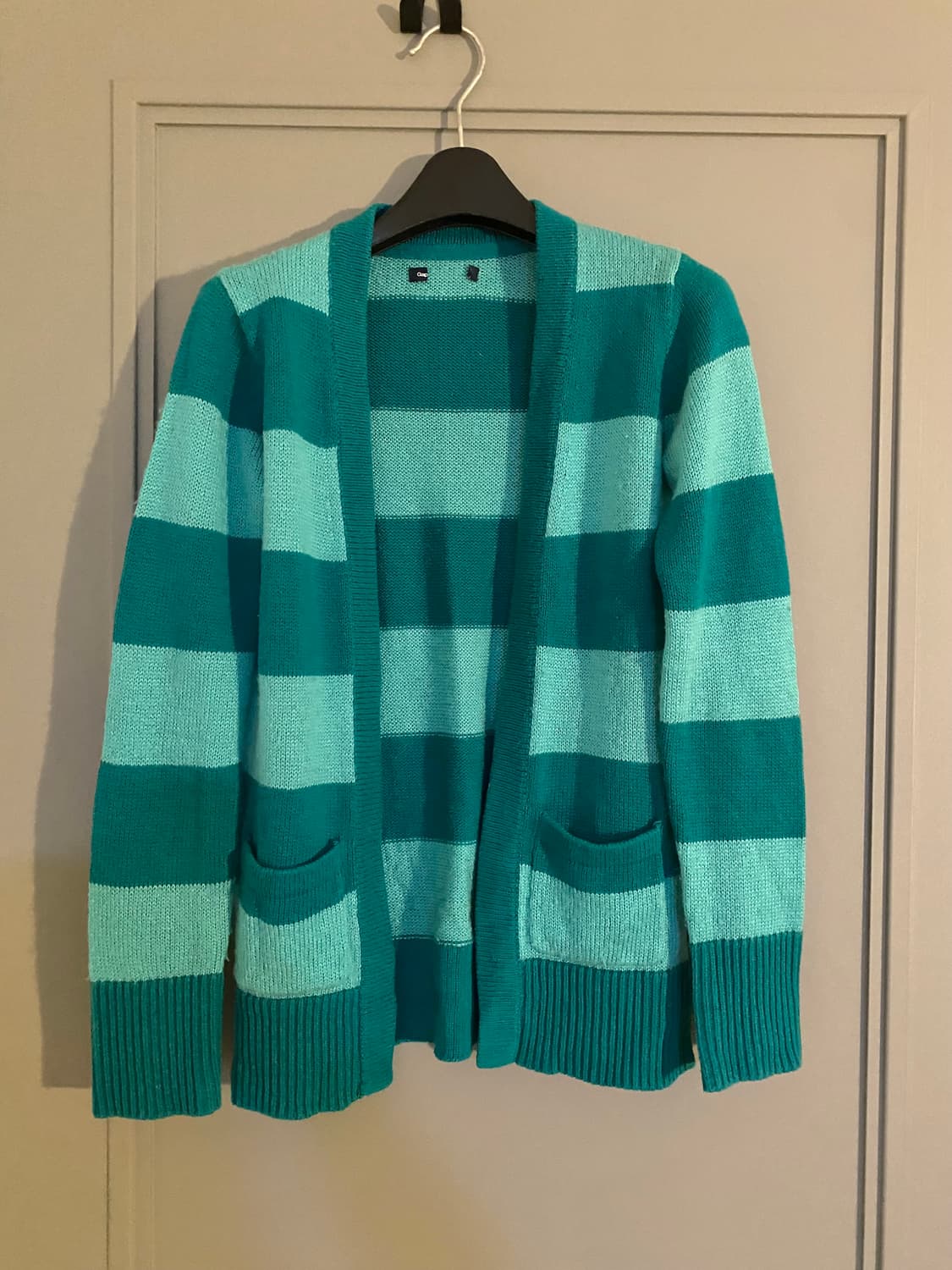 GAP 청록색 스트라이프 가디건 빈티지 모리걸 상품이미지1