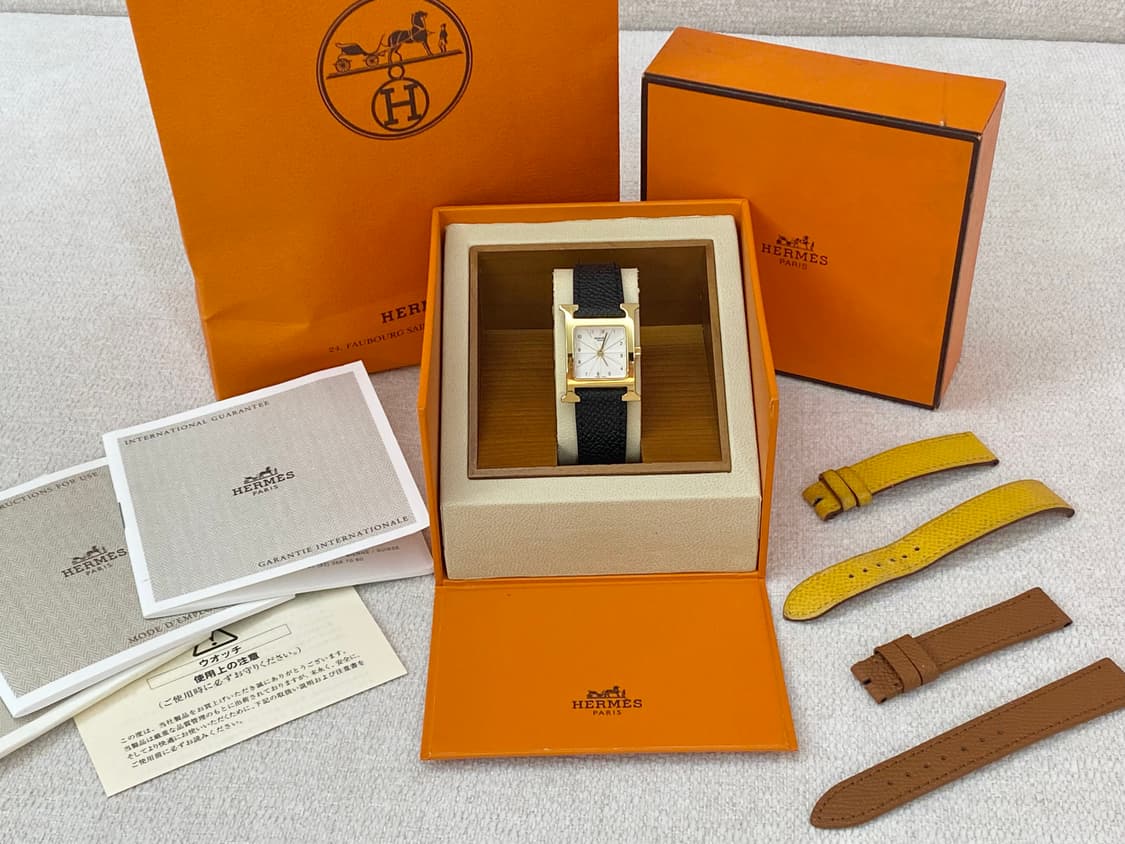 에르메스 H아워 1.201 금장 여성용 쿼츠 PM 스몰 사이즈 상품이미지2