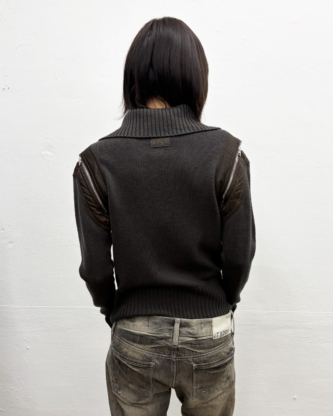 크리지아 디테쳐블 니트 집업 상품이미지2