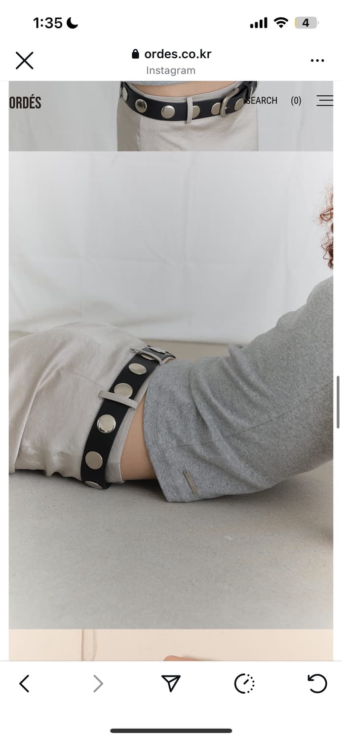 오데스 - BOLD RIVET LEATHER BELT 상품이미지2