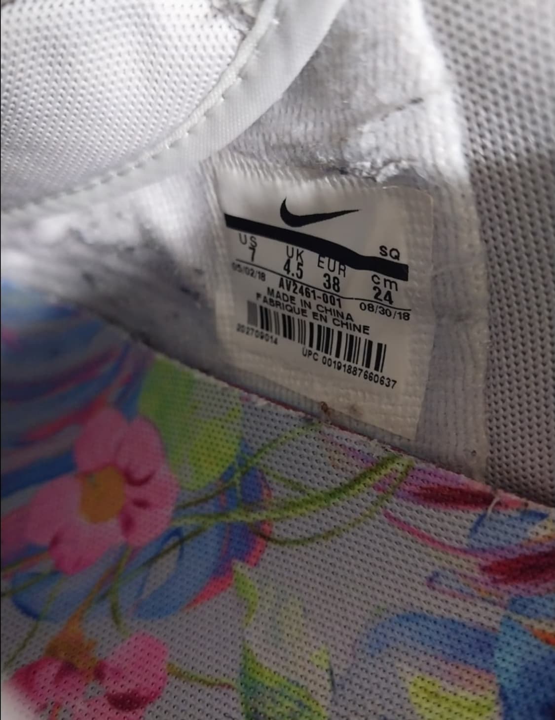 여성 나이키 에어포스1 제스터 XX 프린트 퓨어 플래티넘 운동화 (240 상품이미지10