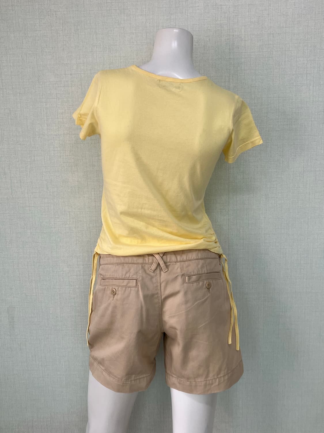 star printing shirring half t-shirt 상품이미지4