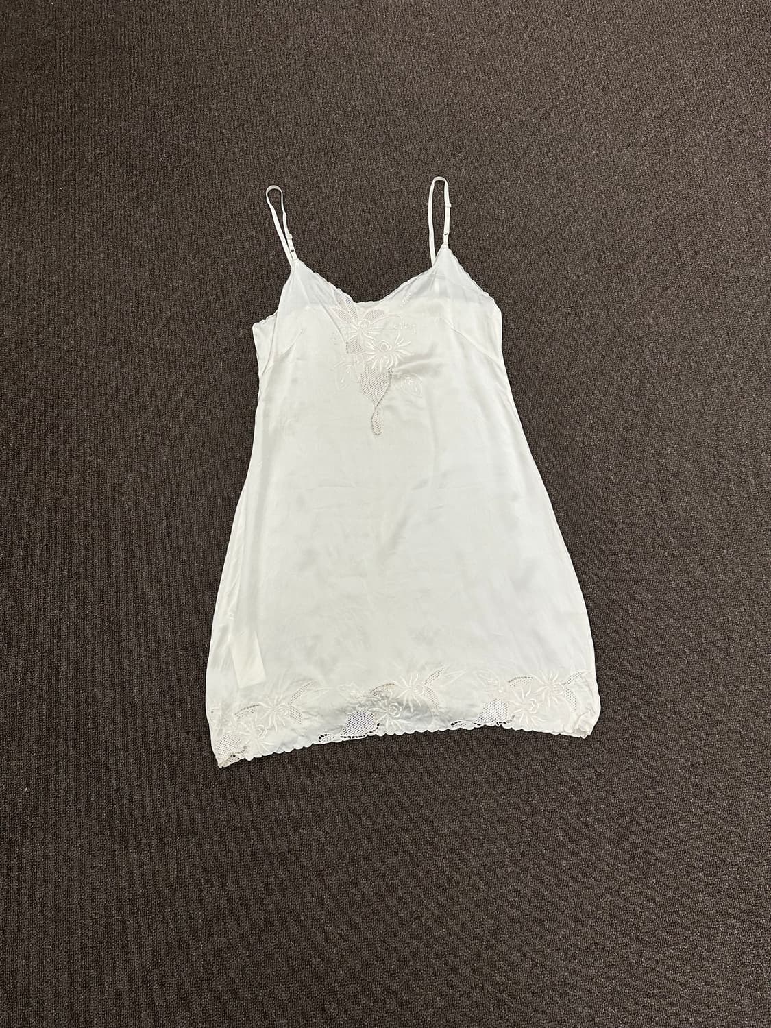 OS)Japanesb vintage 여성 화이트 란제리 나시 상품이미지3