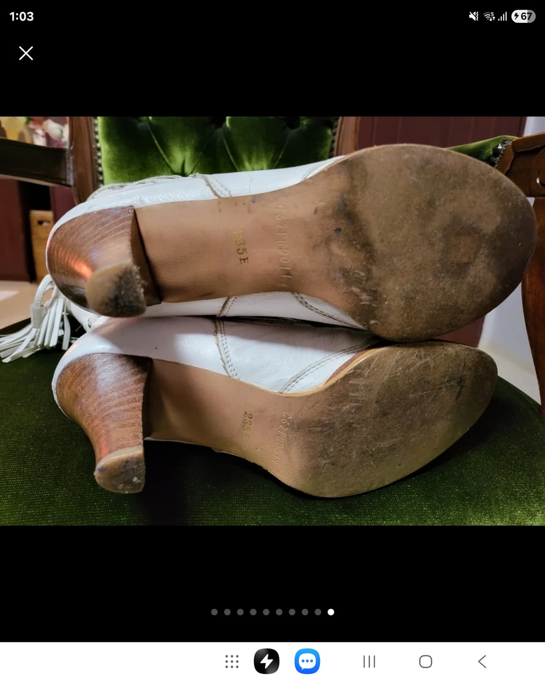 백화점구입 에고이스트 양가죽 스터드 웨스턴 부츠 상품이미지10