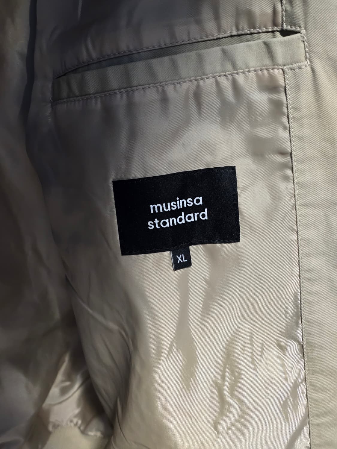 무신사 무탠다드 코튼 해링턴 베이지 XL 상품이미지4