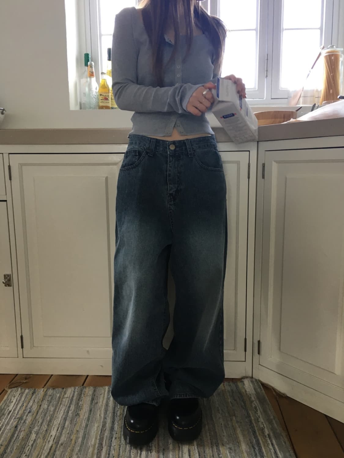 스트라이프 바지 상품이미지3