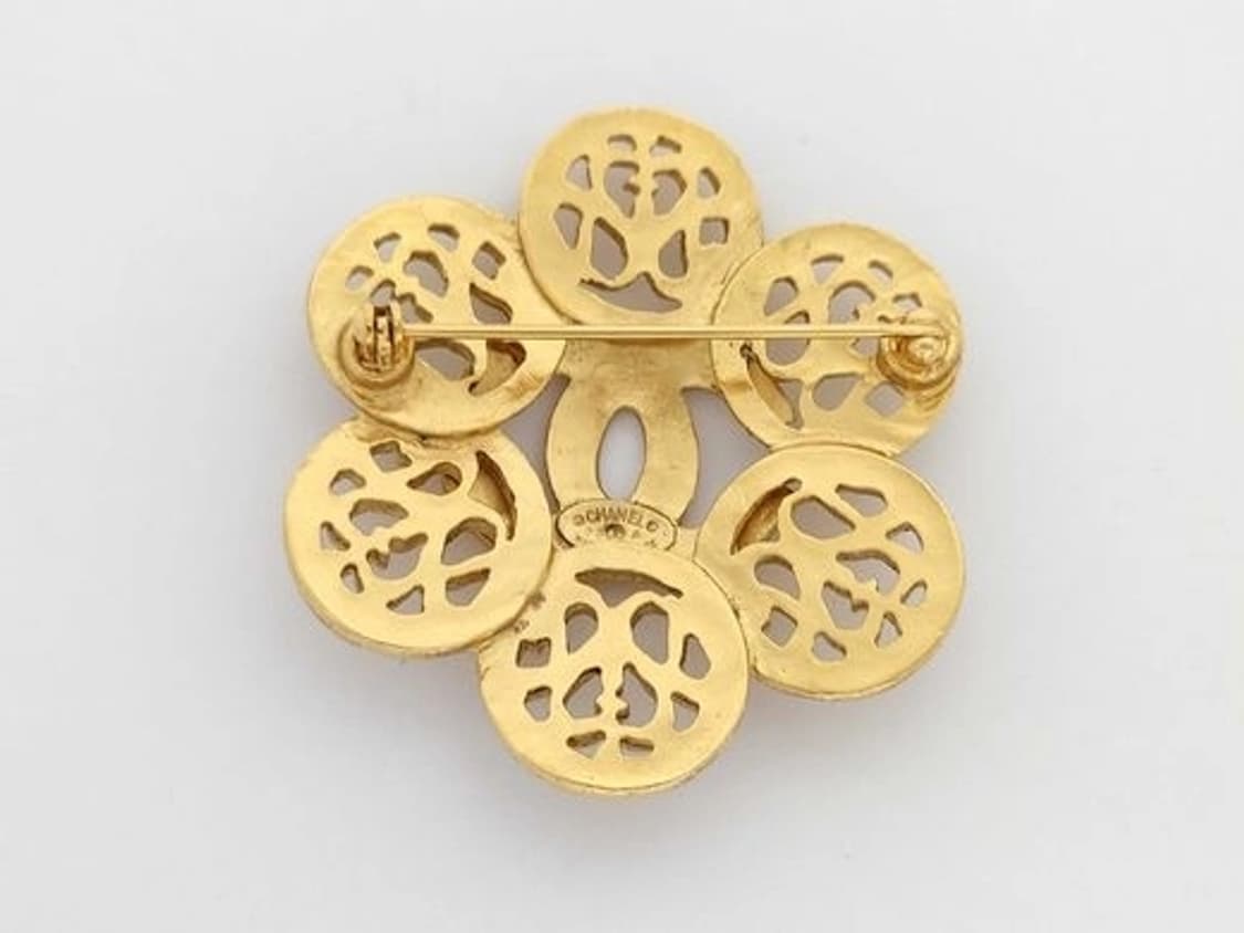 [초희귀 아카이브] 샤넬(CHANEL) 95A 플라워 코코마크 골드 브로 상품이미지5