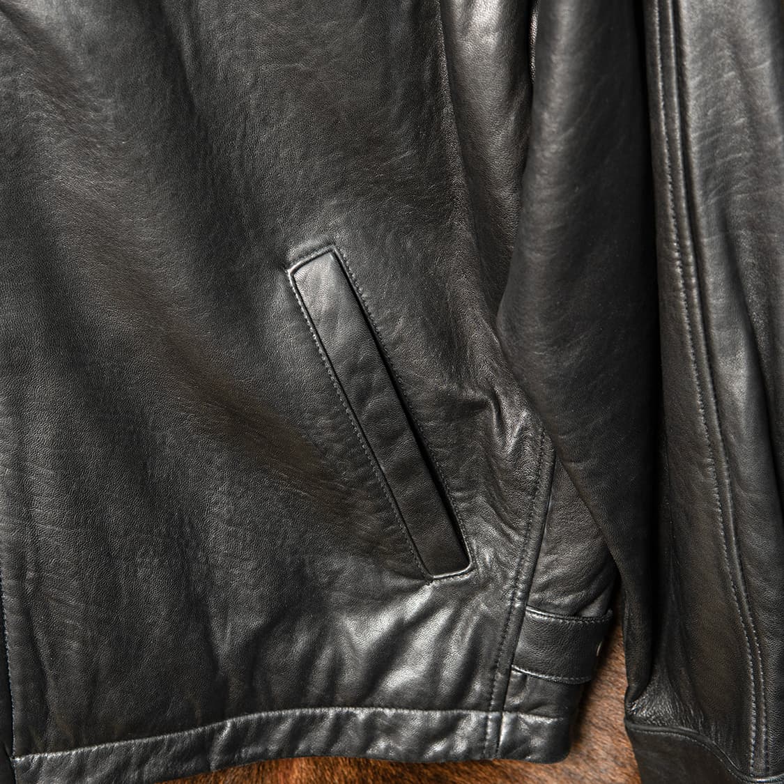 [110] 00s NASCAR 나스카 레이싱 램스킨 레더자켓 블랙  상품이미지4