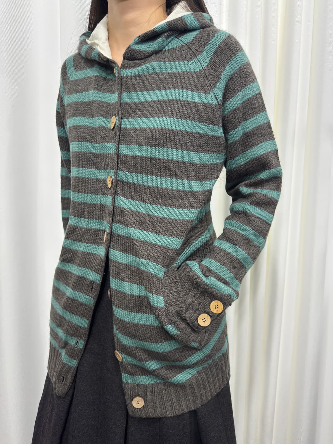 stripe hood cardigan 상품이미지4