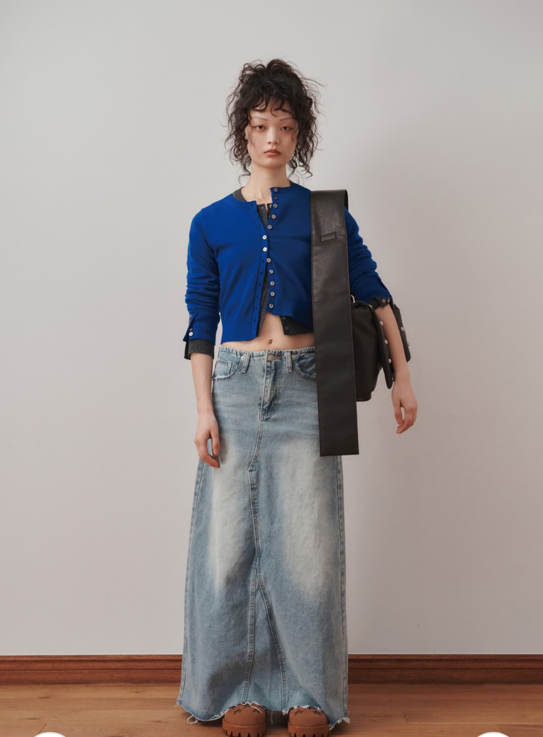 플리즈프로젝트 맥시 데님 스커트 블루 2 상품이미지1