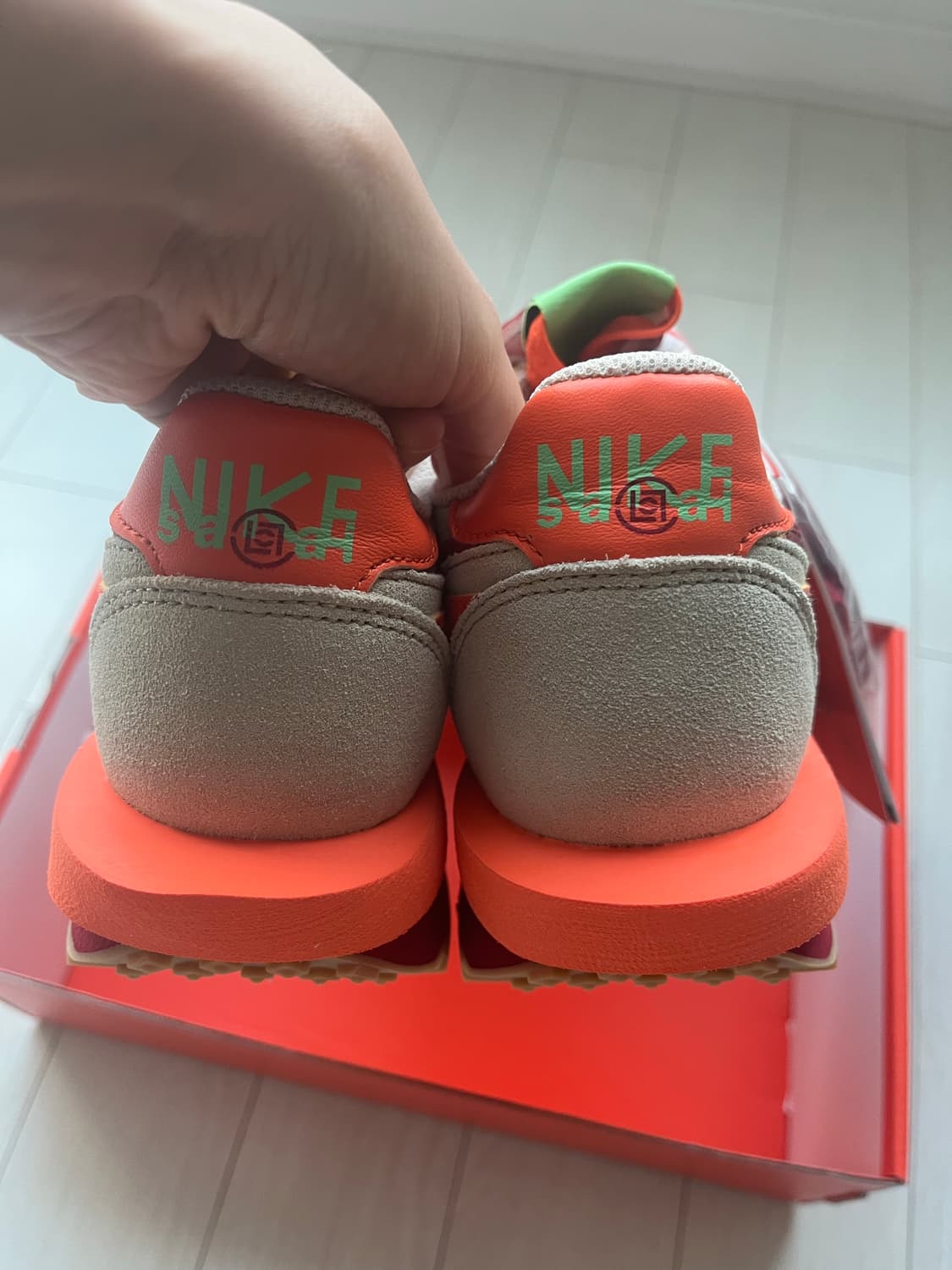 나이키X사카이X클랏 LD와플 오렌지 블레이즈 235 상품이미지5