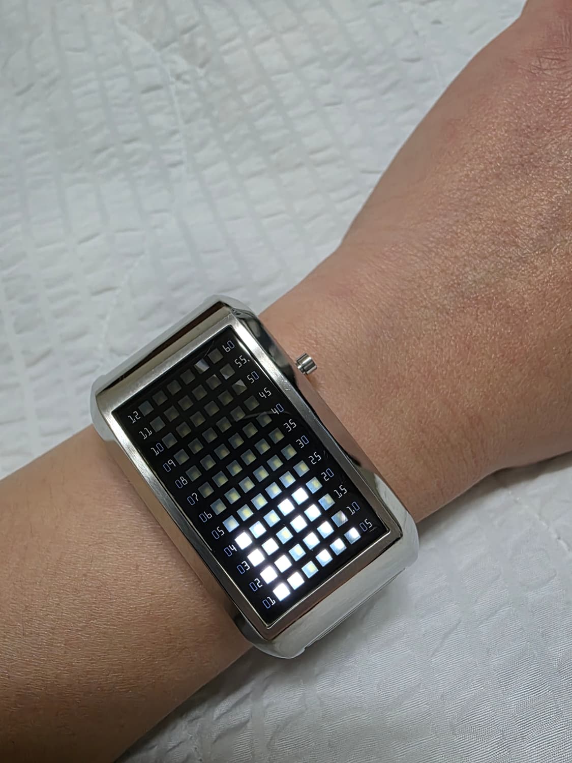 핌프 2세대 실버메탈 pimp LED 시계 상품이미지2