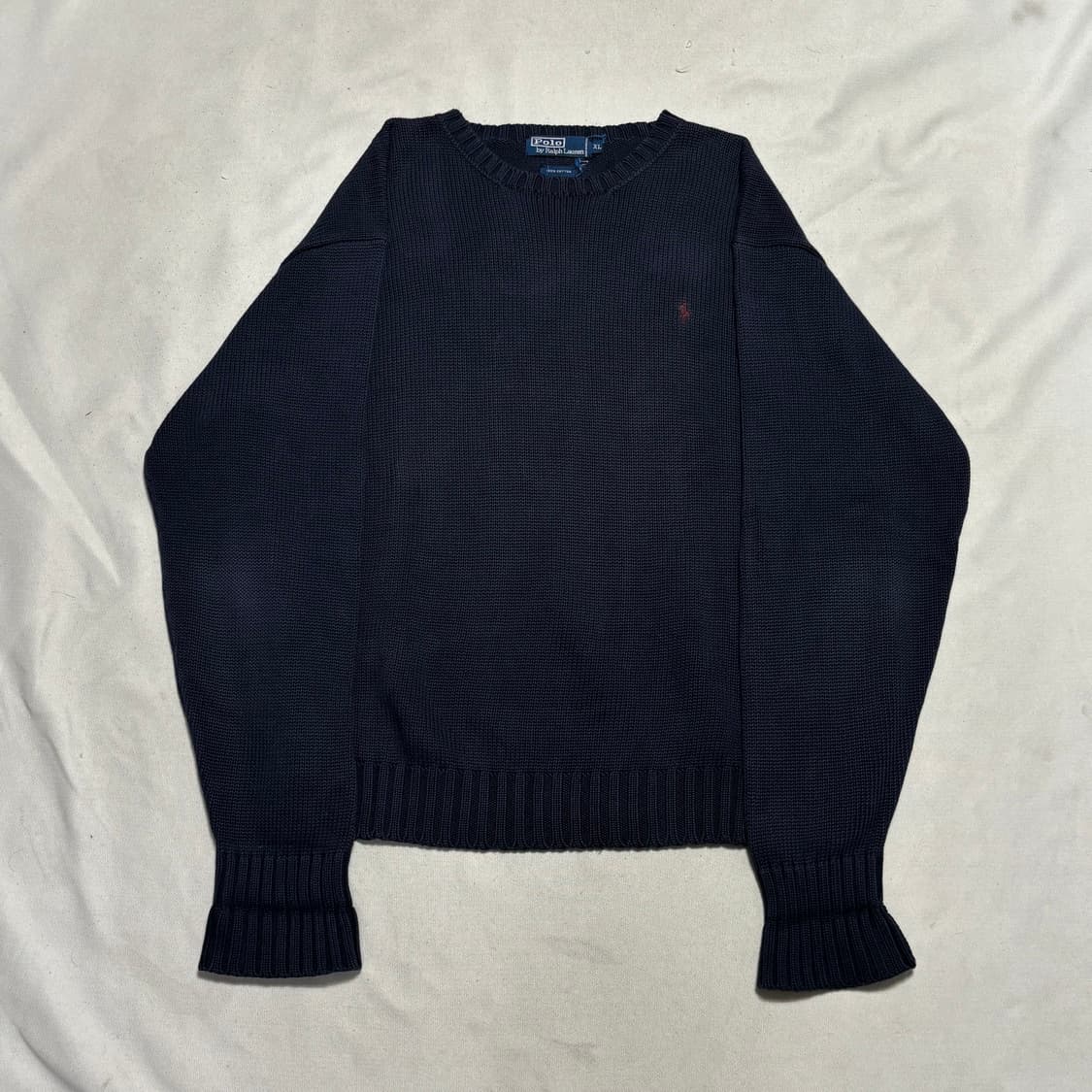 XL 폴로랄프로렌 버건디 포니 코튼 네이비 니트 상품이미지2