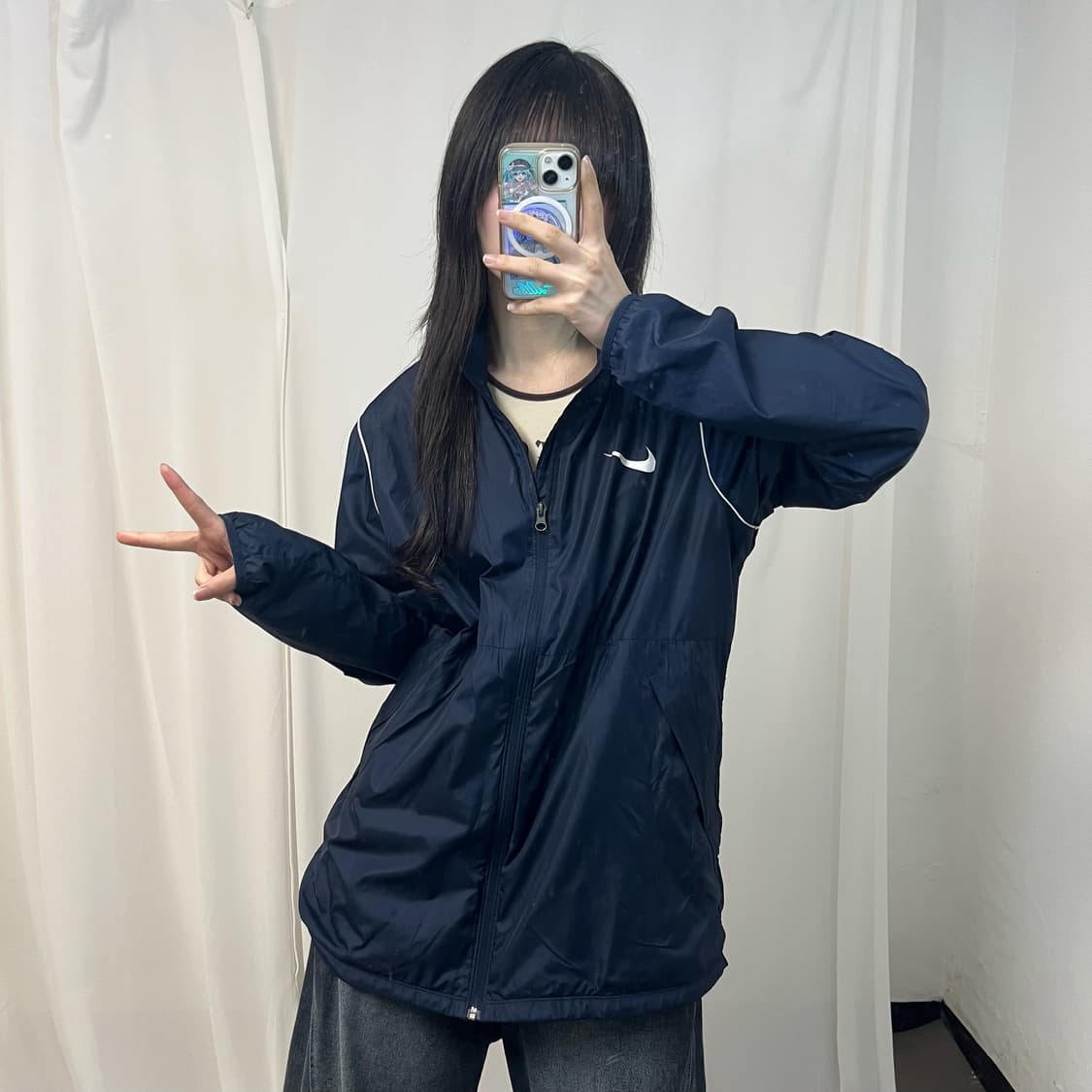 Nike navy windbreaker 상품이미지2