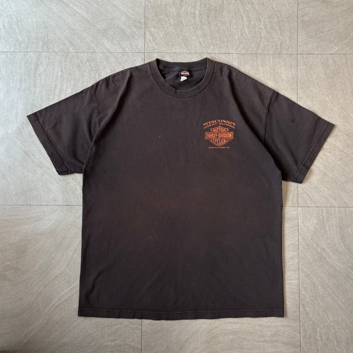 할리데이비슨 정품 썬페이딩 블랙 반팔 티셔츠 상품이미지1