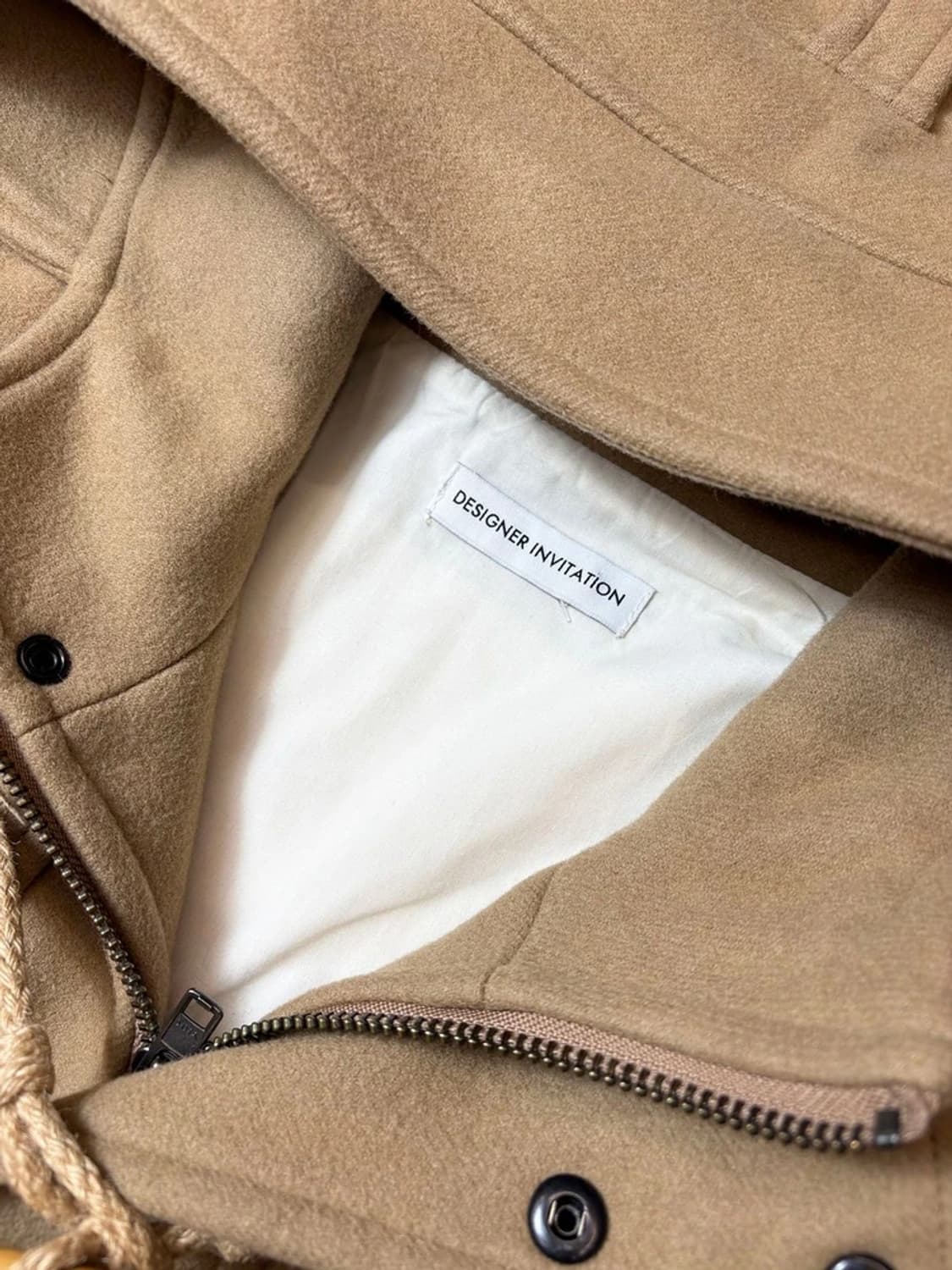 디자이너인비테이션 울 더플 후디 코트 PN6745 상품이미지3