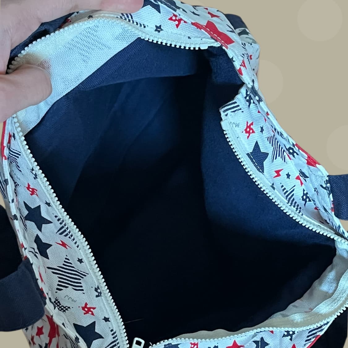 빈티지 별 패턴 캔버스 숄더백 상품이미지4