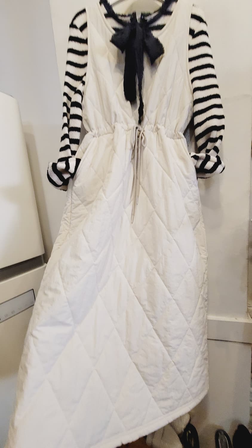 자라 스트라이프 니트 . 퀼팅 누빔 원피스 상품이미지7