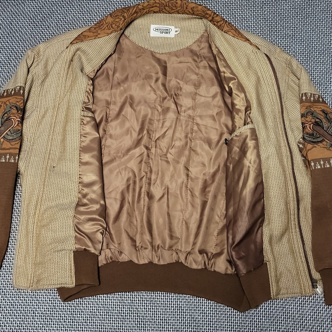 미쏘니 90s 에스닉 니트 봄버 자켓 (XL) 상품이미지2