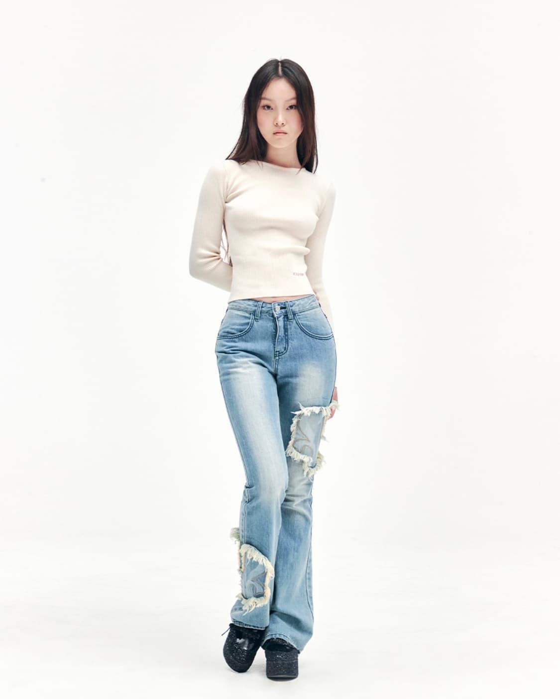 BASIC LOGO KNIT IVORY 상품이미지2