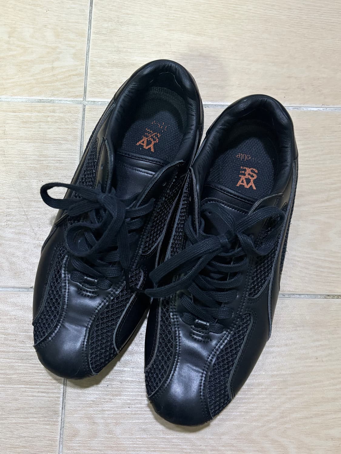 야세 스파이더 레더 스니커즈 블랙 240 상품이미지2