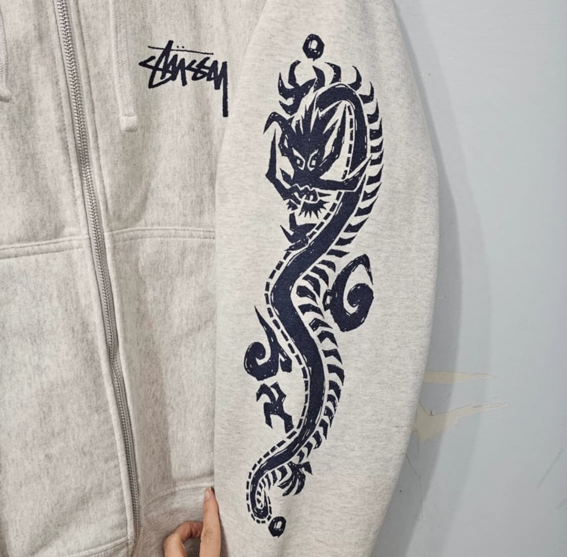 스투시 드래곤 애쉬헤더 후드집업 오버핏 100 상품이미지1