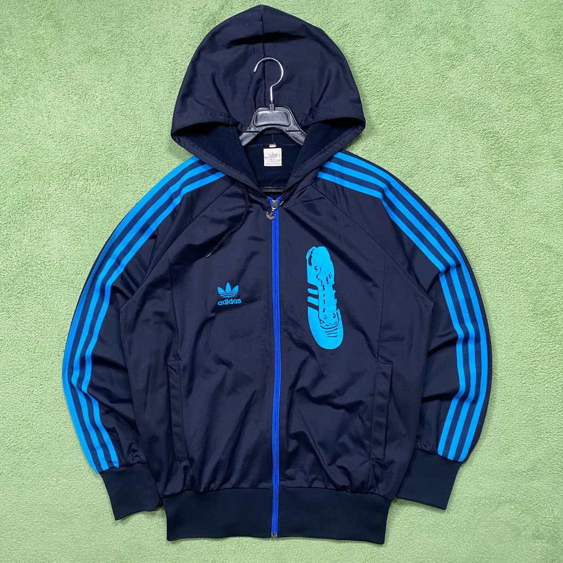 아디다스 네이비 하늘 슈퍼스타 슈즈 후드 져지 트랙탑 상품이미지2