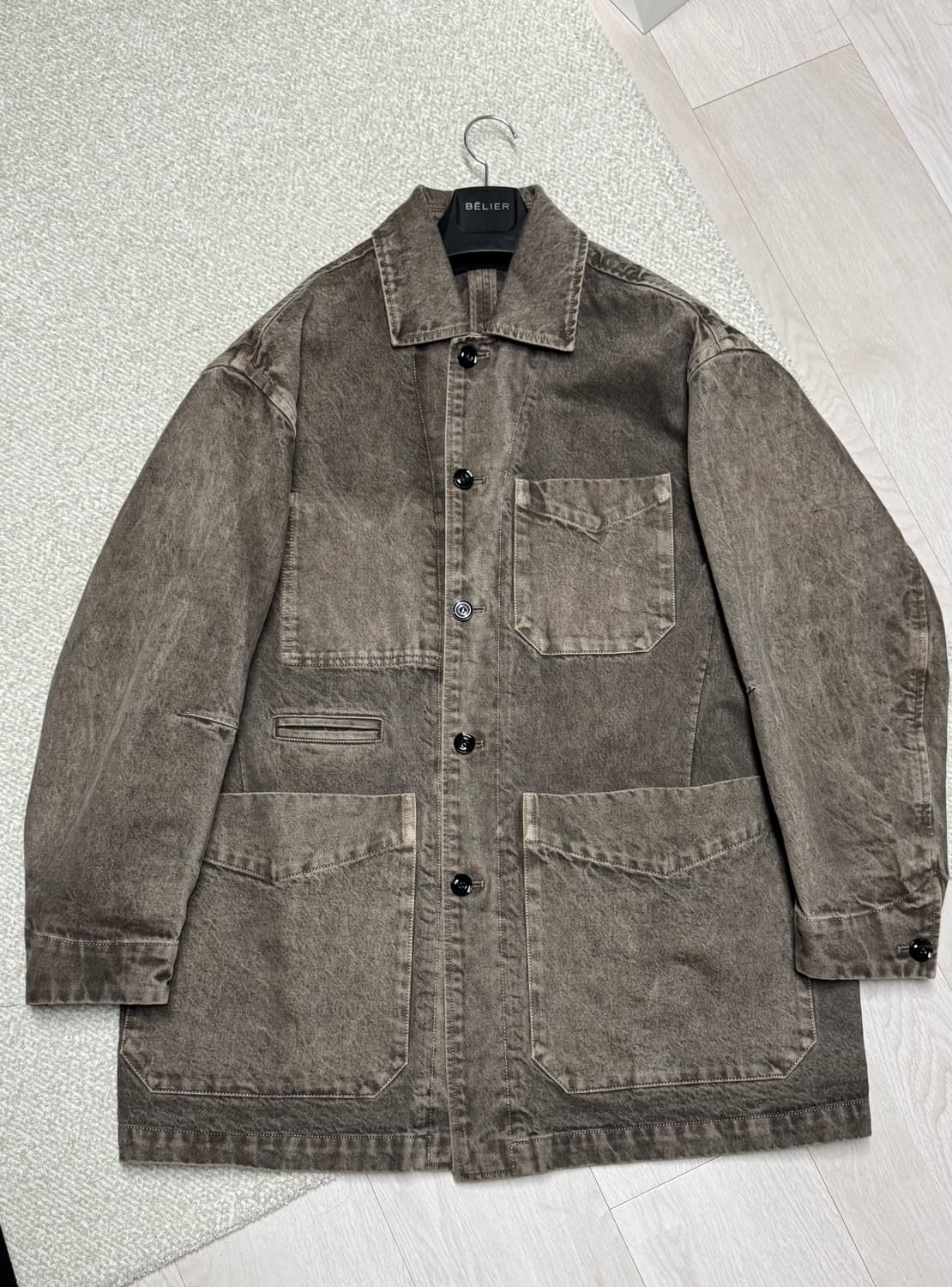 벨리에) 루티에르 워크 자켓  다이드 브라운 04(100)사이즈 상품이미지2