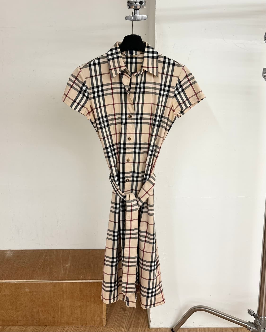 버버리 노바 체크 셔츠 반팔 원피스 상품이미지1