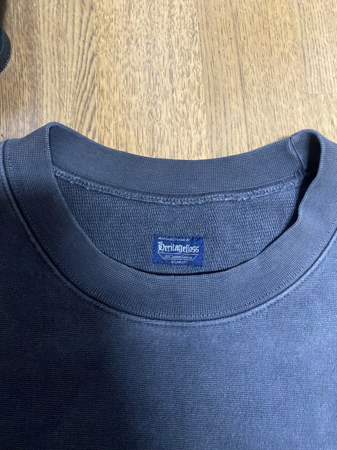 헤리티지플로스 피그먼트 맨투맨 xl 차콜 상품이미지2