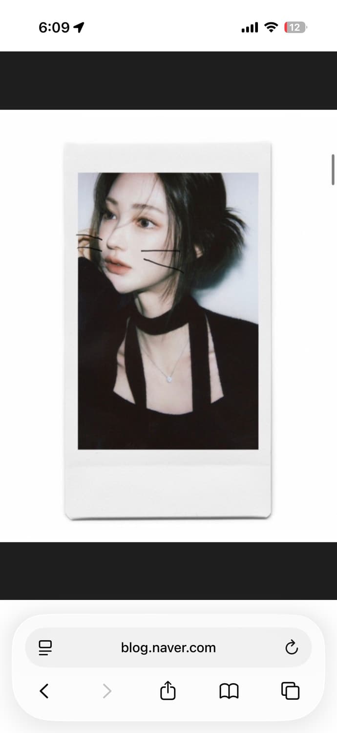 [라벨르블랑] 래빗 스카프 니트 블랙 상품이미지2