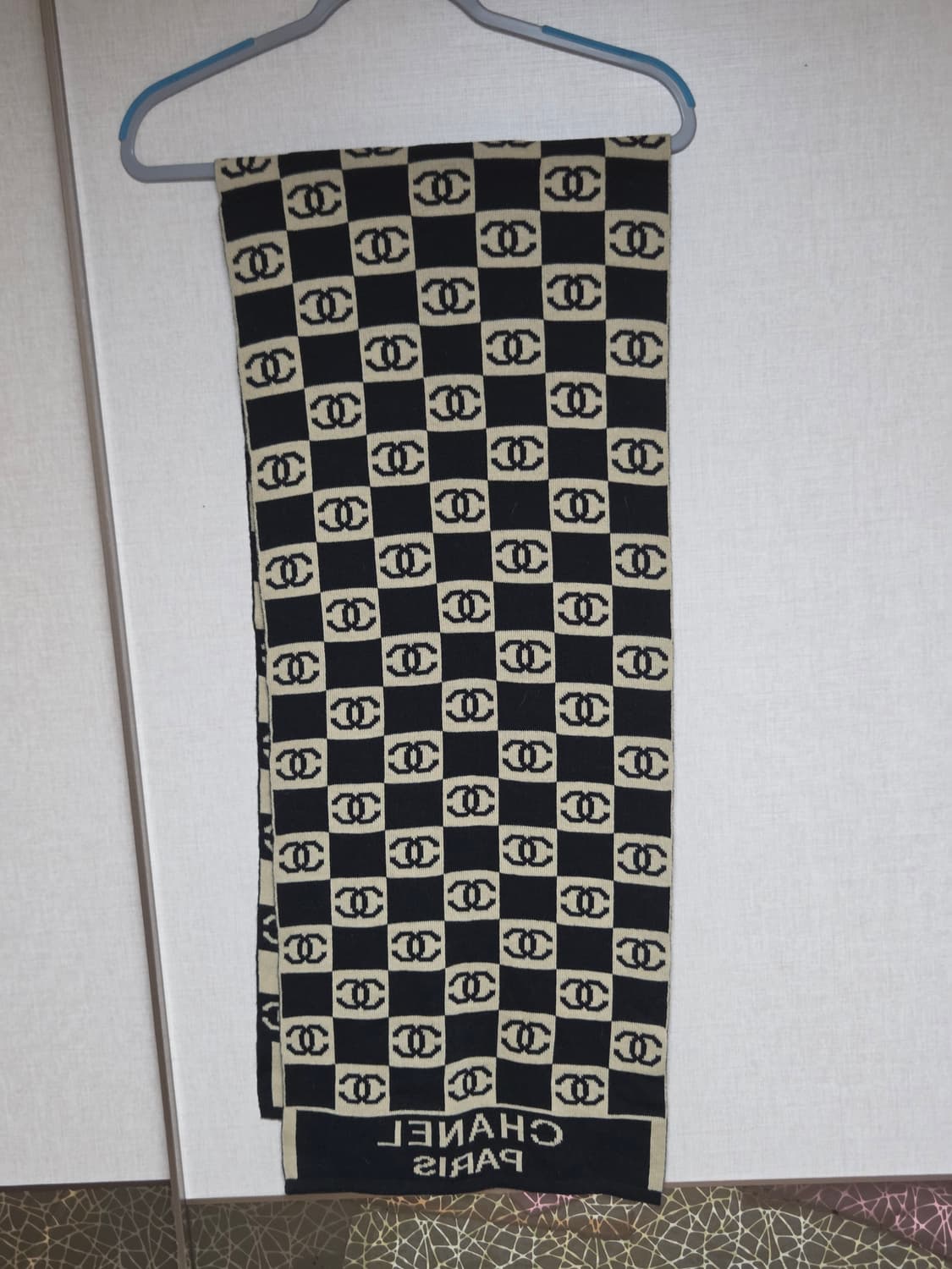 CHANEL CC 로고 양면머플러 블랙/베이지 상품이미지2