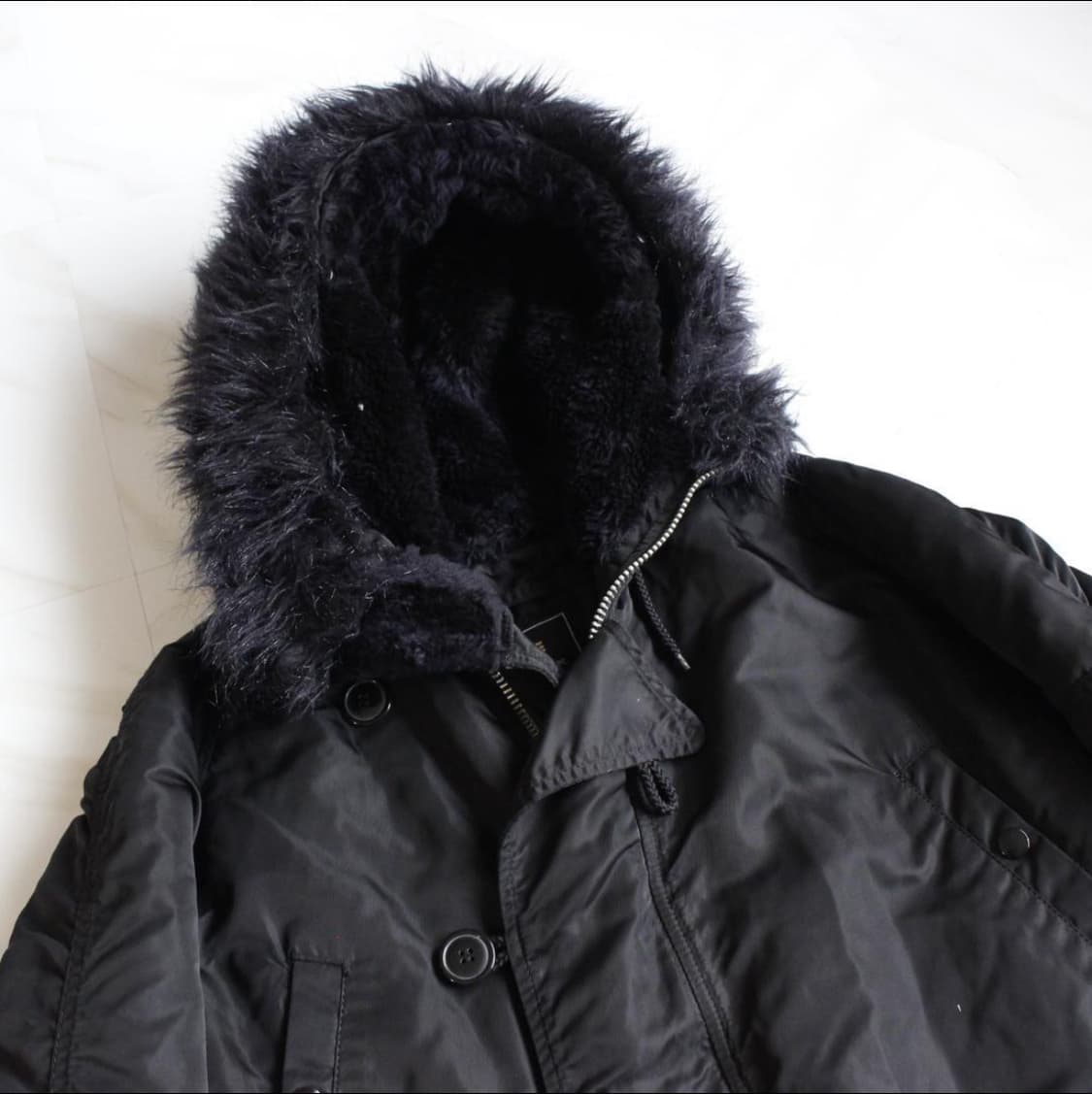 [XL] 알파인더스트리 재팬 N-3B 올블랙 상품이미지2