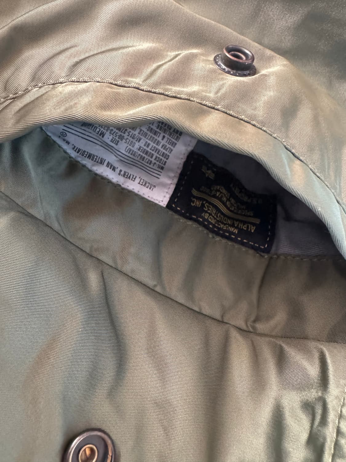 알파인더스트리 ma-1 세이지 그린 상품이미지4