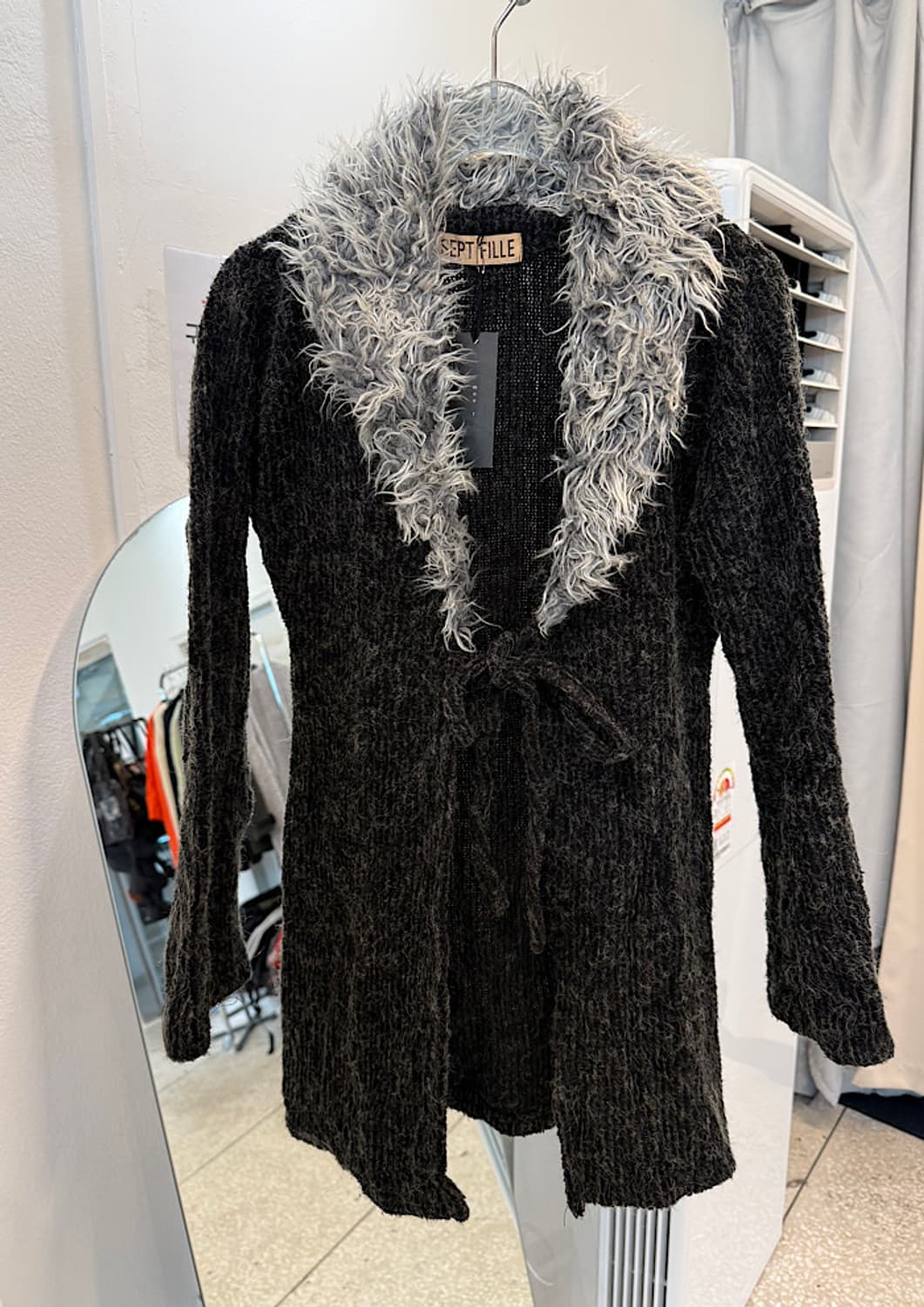 빈티지 퍼 롱 가디건  상품이미지1