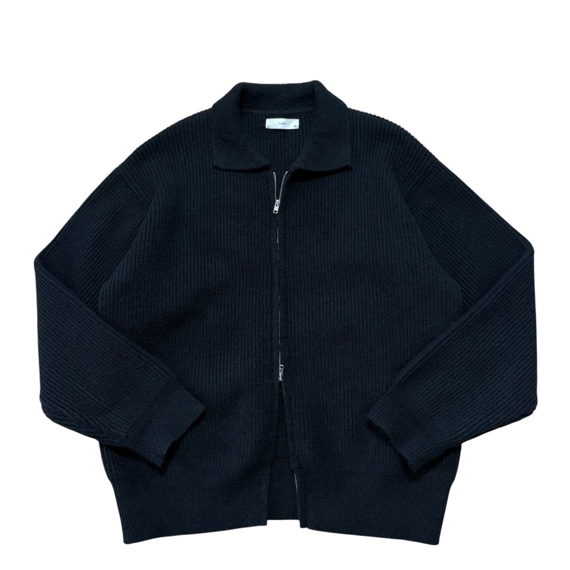 None 골지 2way 니트집업 상품이미지1