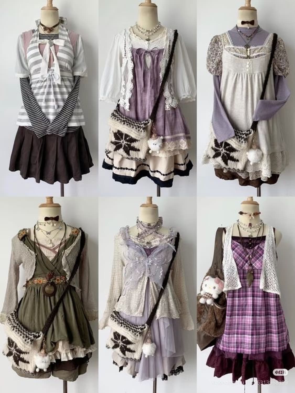 후기O 고퀄 모리걸 빈티지 랜박 랜덤박스 리즈리사 원피스 스커트 니트 상품이미지5