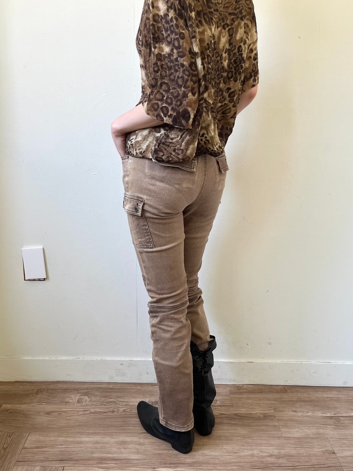 Tickled chatter 스티치 카고 팬츠 상품이미지5