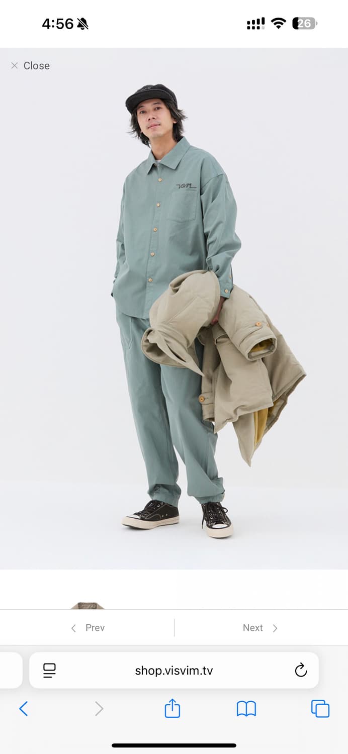 (2사이즈)25fw 비즈빔 visvim palmer 셔츠 그린컬러 미개봉 상품이미지4