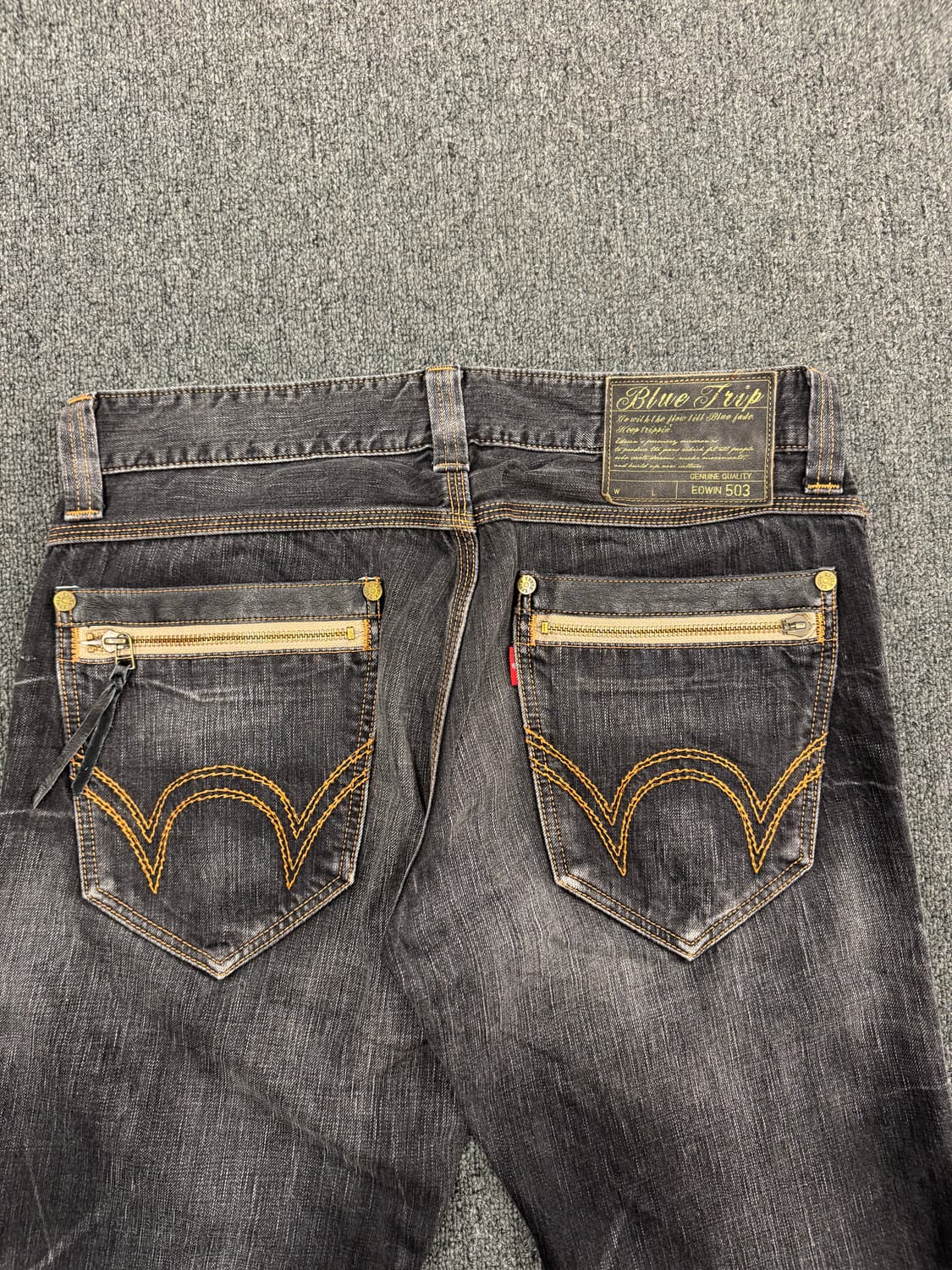 34)에드윈 빈티지 BTZ503 워싱 흑청 데님팬츠 상품이미지7