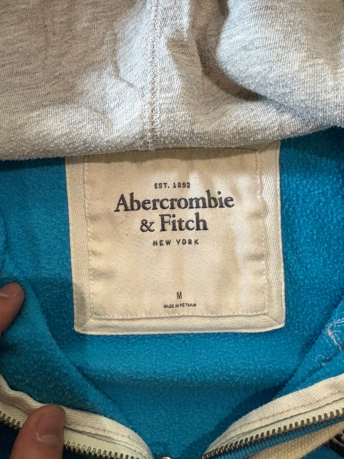 아베크롬비 후드집업 블루 M 상품이미지6