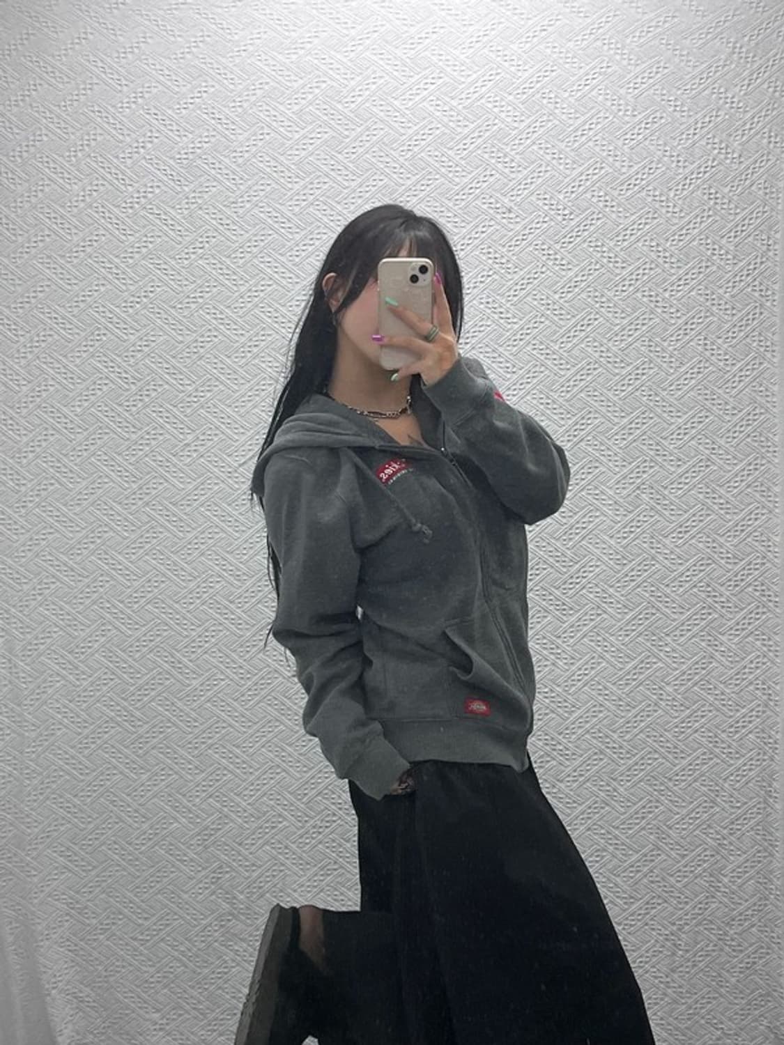 디키즈 올드스쿨 빈티지 스트릿 약기모 후드 집업 M C07284 상품이미지2