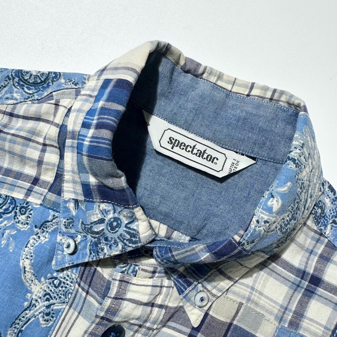 스펙테이터 마드라스 체크 페이즐리 패치워크 워크 셔츠 상품이미지4