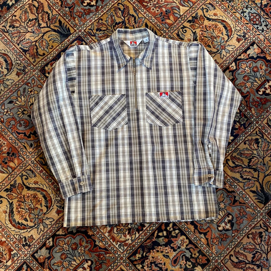 🌊BenDavis Half Zip-up check shirts 상품이미지2