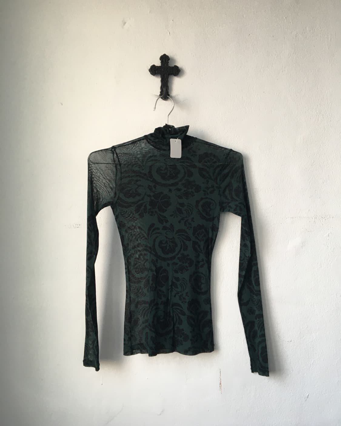 Benetton pattern mesh sleeve 상품이미지2