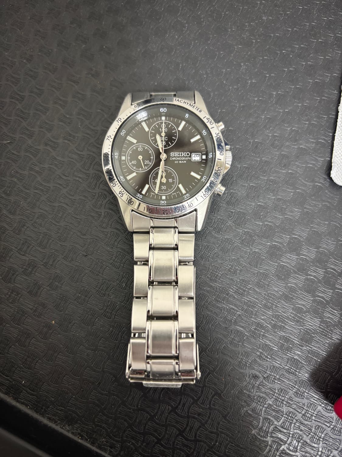 세이코 크로노그래프 메탈 시계 상품이미지1
