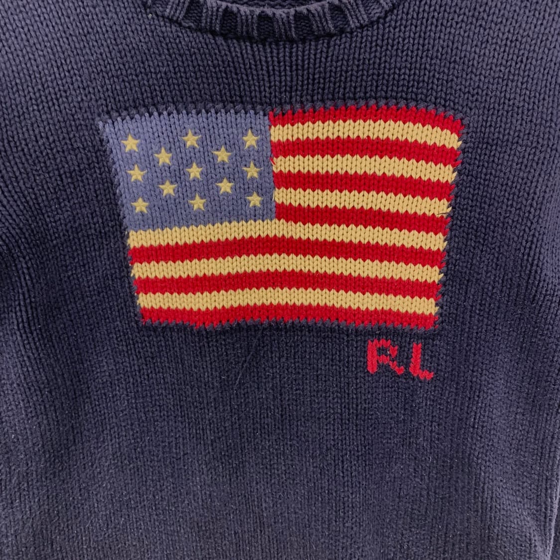 폴로 라프로렌 신형 성조기 네이비 니트 상품이미지3